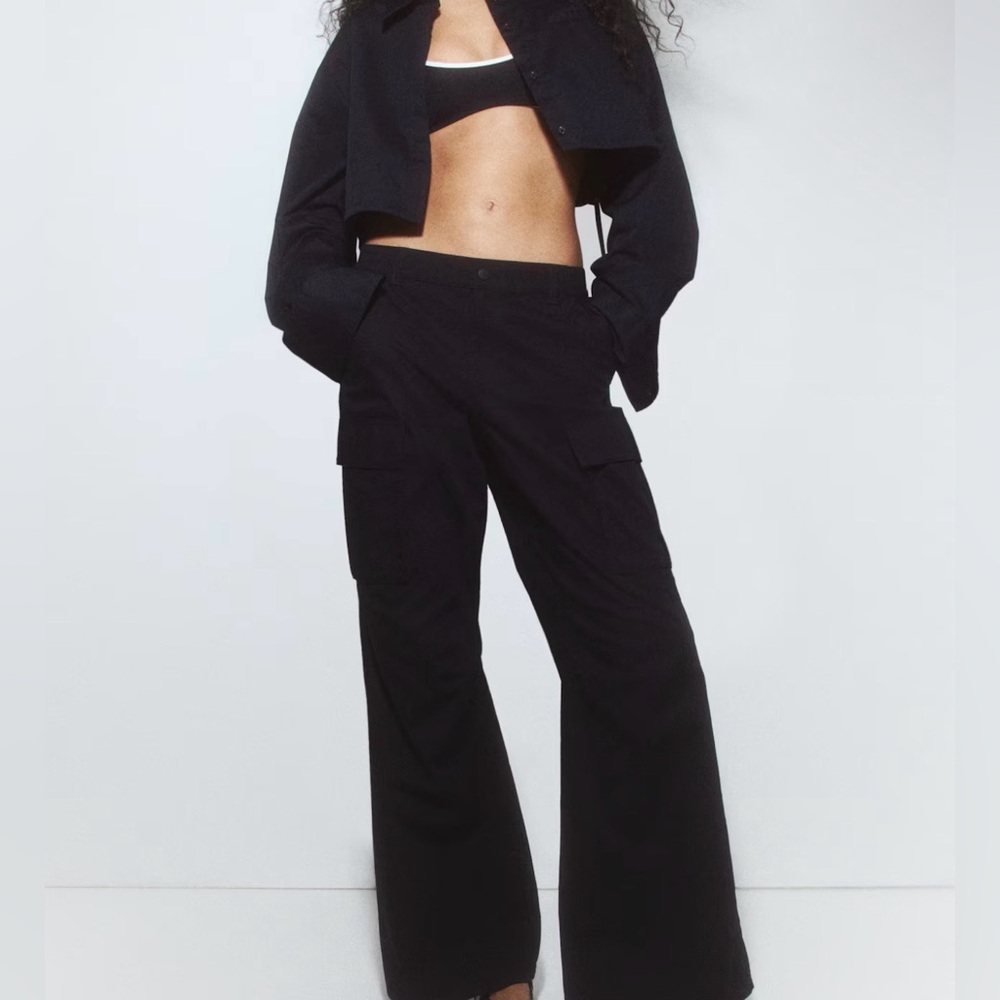 NWT H&M Women's Black Cargo Pants
